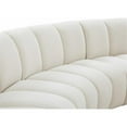 thumbnail image 5 of Maklaine Contemporary Cream Boucle Fabric 4pc. Modular Sectional, 5 of 11