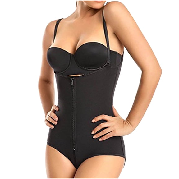 AOOCHASLIY Shapewear for Women Clothes Women's Fat Burning Body Shaper Bodysuit Zipper Open Chest Bodysuit