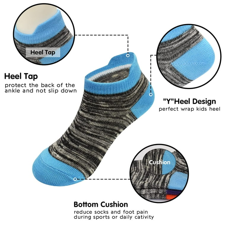 Hycles Kids Athletic Ankle Socks 12-Pack Striped photo 5