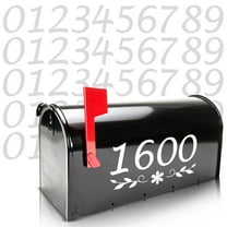 Assured Signs Reflective Mailbox Number Stickers for Outside - 5 Set of 3 Inch Numbers - White Self-Adhesive Decals