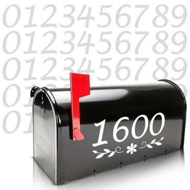 Assured Signs Reflective Mailbox Number Stickers for Outside - 5 Set of 3 Inch Numbers - White Self-Adhesive Decals