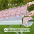 thumbnail image 6 of Pink Cartoon Unicorn Dessert Rainbow Heart Pattern Square Fitted Tablecloth with Elastic Edge,Square Table Cover,Washable Elastic Table Cover for Home Kitchen Party Decor 34"x34", 6 of 6