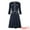 Navy Blue, variant on A-Line Contrast Color Tweed Trim Dress M Yellow