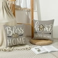 thumbnail image 4 of Throw Pillow Covers 20x20 Set of 4 Farmhouse Pillow Covers Grey Home Sweet Home Cushion Cases for Sofa Couch Living Room Outdoor Home Decor, 4 of 6