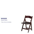 thumbnail image 5 of Emma + Oliver Folding Chair - Red Mahogany Resin – 4 Pack 1000LB Weight Capacity Event Chair, 5 of 14