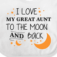 thumbnail image 4 of Inktastic I Love My Great Aunt to the Moon and Back Boys or Girls Baby Bib, 4 of 4