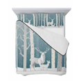 thumbnail image 7 of Christmas Twin XL Size Down Alternative Comforter, Lightweight Comforter Quilt Bedding Set with Pillow Shams Winter Elk Blue Forest White Trees Snowflakes Bed Comforter Duvet Insert 68"x98", 7 of 7