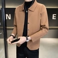thumbnail image 5 of Nuevo cárdigan de punto de primavera para hombre, chaqueta informal, suéter de lana de color sólido, estilo traje pequeño, 5 of 5
