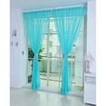 thumbnail image 1 of OUNONA Rideaux de Salon Rideaux en Voile Polyester Bleu Paon pour Propriétaires 1Pcs 39x79 Po, 1 of 4