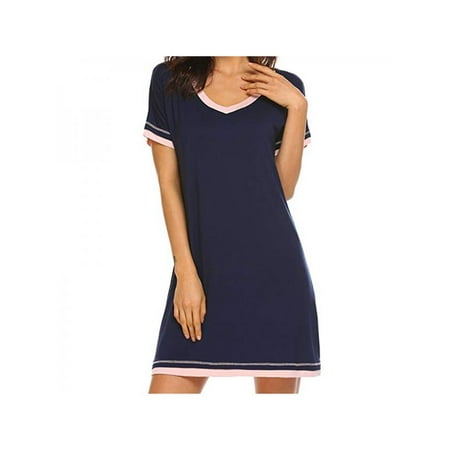 

Funcee Womens Nightdress Cotton Sleepwear Short Nightgowns Knit Sleepshirts