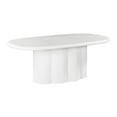 thumbnail image 6 of Elika White Faux Plaster Oval Dining Table, 6 of 7