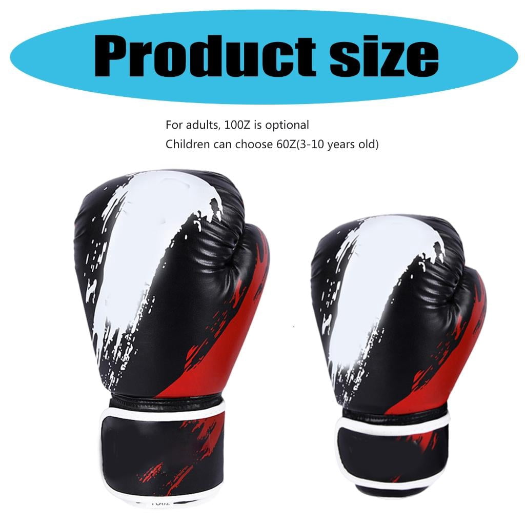 Yihuala Boxing Gloves Kickboxing Gloves with Long Wrist Wrap for Teen Kickboxing Sparring Training Fitness