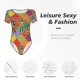 thumbnail image 4 of Balery Dancing African Womans Body de cuello redondo de manga corta para mujer Tops de manga corta Tops básicos-X-Large, 4 of 7