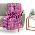 thumbnail image 5 of Kainsy 16th Birthday Gifts for Girls Happy Sweet 16 Blanket Gifts 16 Year Old Flannel Throw Blankets for Daughters, Sisters, Granddaughters, Nieces Sixteen Birthday Gift Idea, 16th(30"x40"), 5 of 7