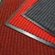 thumbnail image 5 of Alfombra de entrada de PVC con diseño de doble raya, lavable, para interior y exterior, de perfil bajo, con raspador de zapatos (rojo oscuro), 40 x 60 cm, 5 of 5