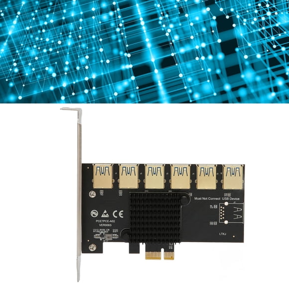 PCIE 1 To PCIE 6, PCIE 1 To PCIE 6 Adapter Card 1 To 6 for PC for Graphics for Computer