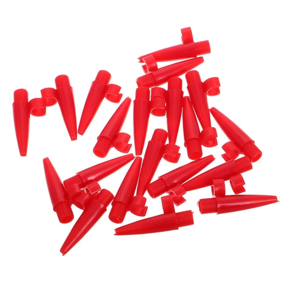 Niceauty Inflatable Pump Nozzles Set, Red Plastic, Portable Design, Durable, for Air Pumps 50Pcs