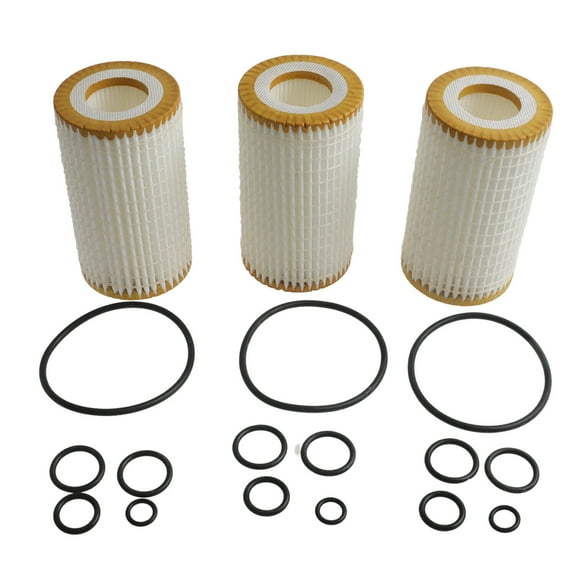 3 Set Engine Oil Filter Fit for Mercedes-Benz C280 S55 AMG CLK350 CLK430