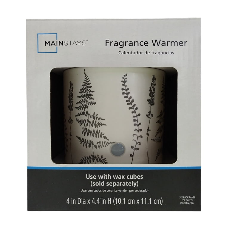 Mainstays Electric 18-Watt Ceramic Wax Warmer, White, Botanical