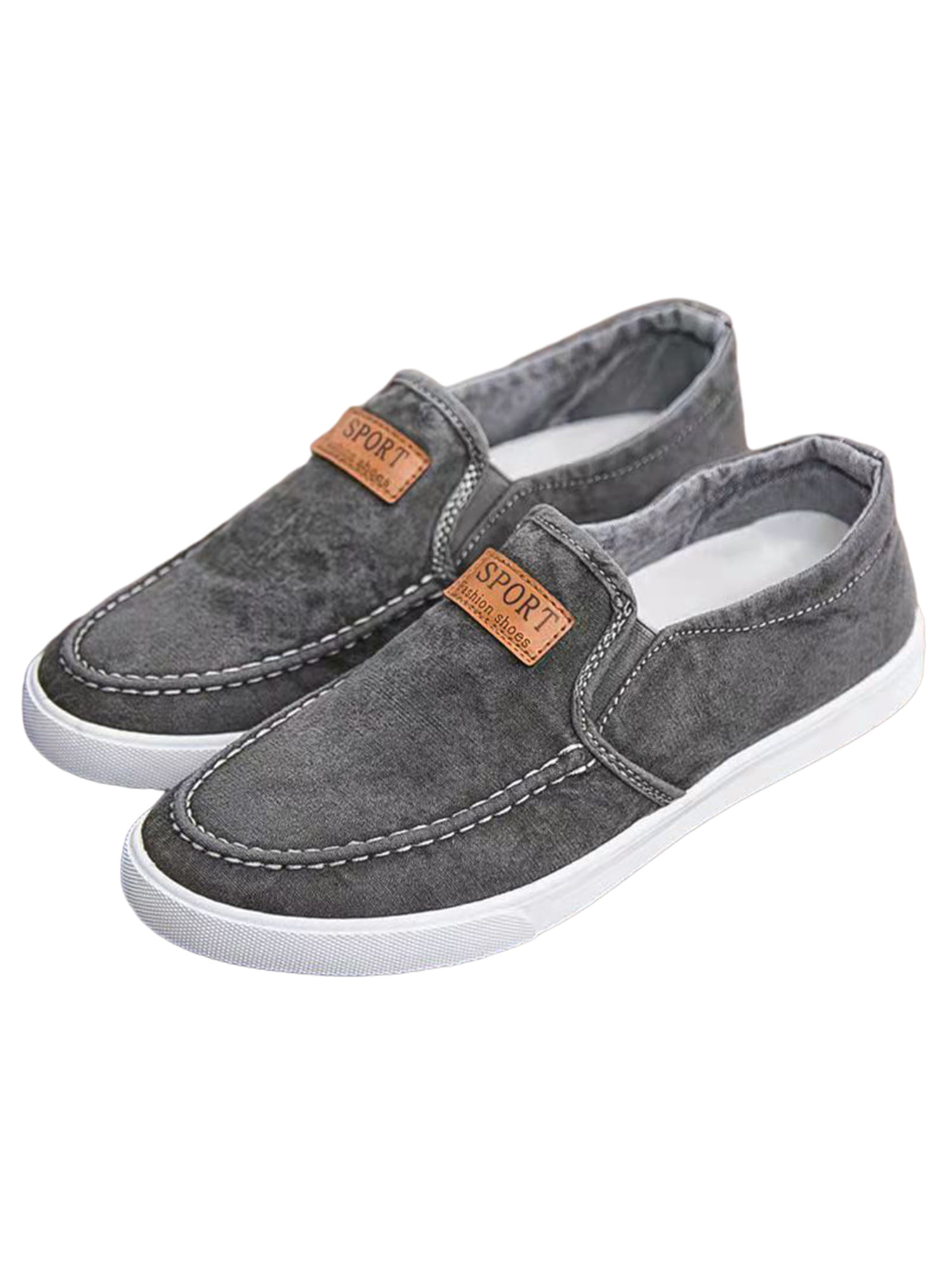 Mens Driving Moccasins Breathable Flats New Canvas Pumps Slip on Loafers Shoes B