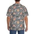 thumbnail image 3 of Gukieu Bulldog Print Men's Short-sleeved Shirts, Button-down Pocket Shirts, T-shirts, Beach Vacation Travel Summer Clothing-X-Large, 3 of 5