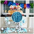 thumbnail image 6 of 3 Pack Party Backdrop Decoration, 1mx2m Tinsel Streamer Foil Fringe Curtain Streamers for Parties Backdrop Decoration Christmas Wedding Birthday Photo Booth, Light Blue, 6 of 6