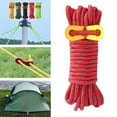 thumbnail image 6 of 4m Outdoor Guy Lines Tent Cords Lightweight Camping Rope with Aluminum Guylines Adjuster Tensioner for Tent Tarp, Canopy Shelter - Red, 6 of 10