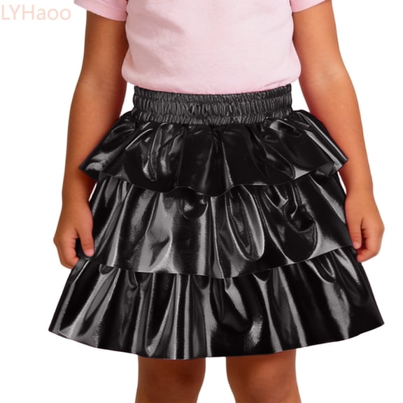 LYHaoo Girls Festival Tutu Skirt With Glitter Sequins Three Tier Layered Cake Design Party Wear Girls Uniform Skirts,Sizes 8-10 Years