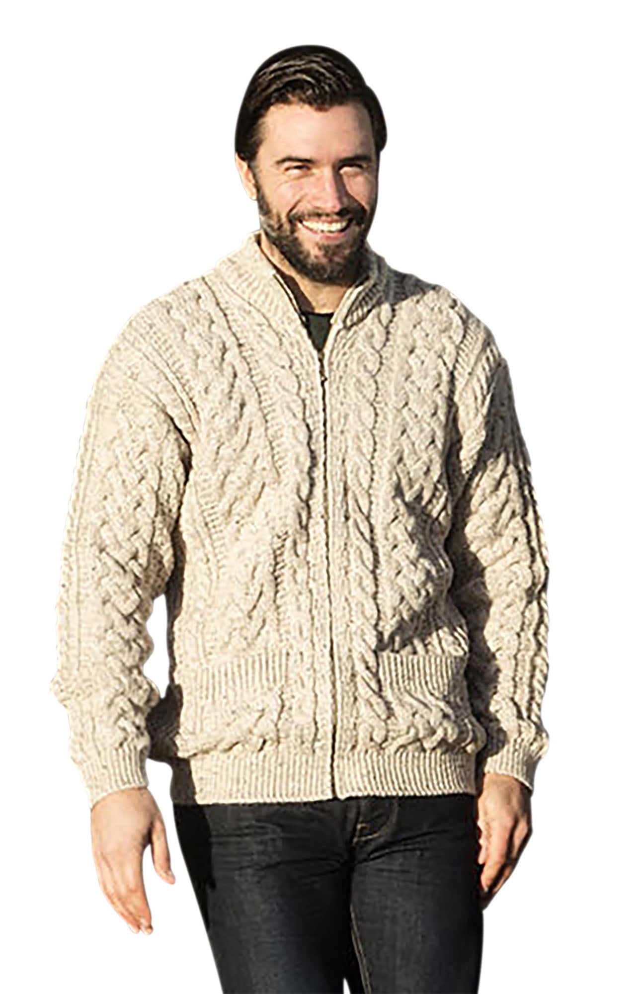 mens wool zipper jacket