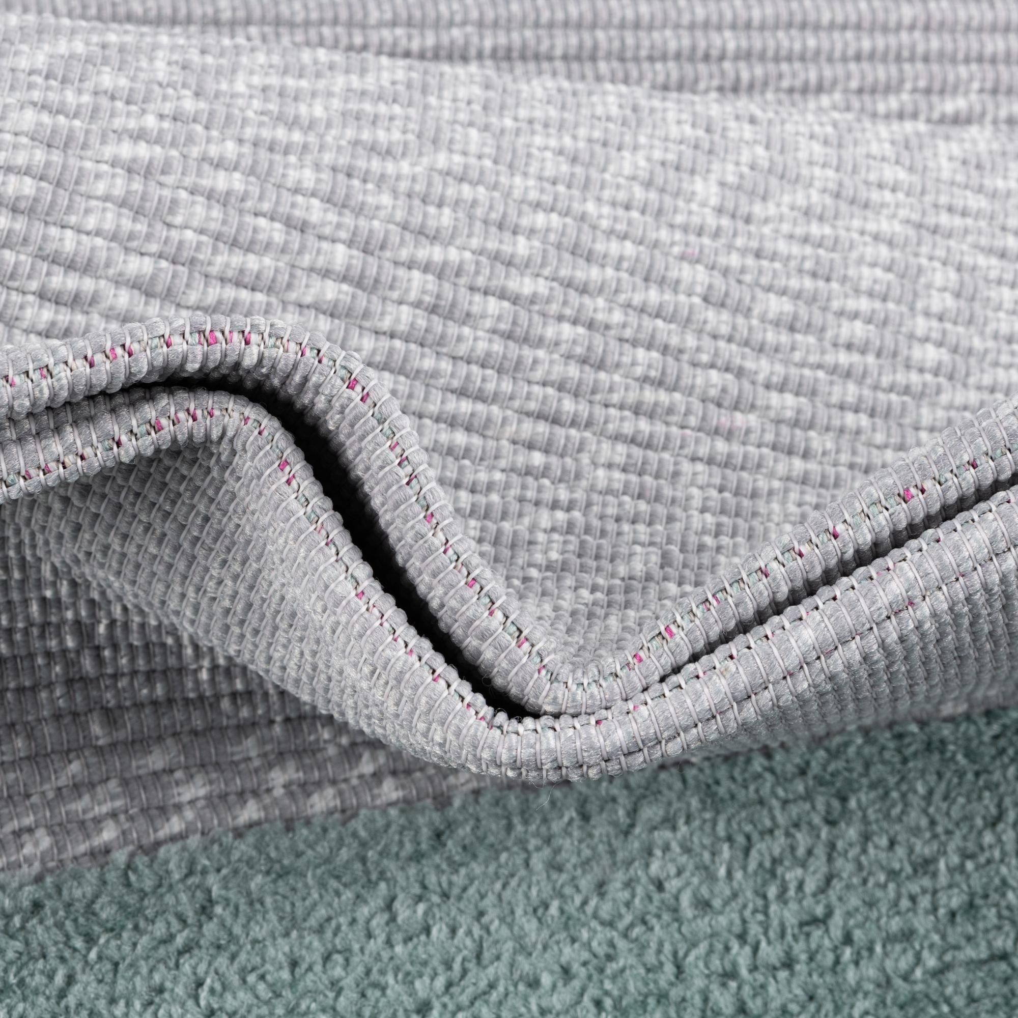 Unique Loom Aruba Outdoor Collection Area Rug - Tanki (5' 3" Square Gray Teal)