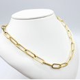 thumbnail image 4 of Gold Paperclip Chain Necklace, Dainty 10K Yellow Gold Link Chain, 4 of 7