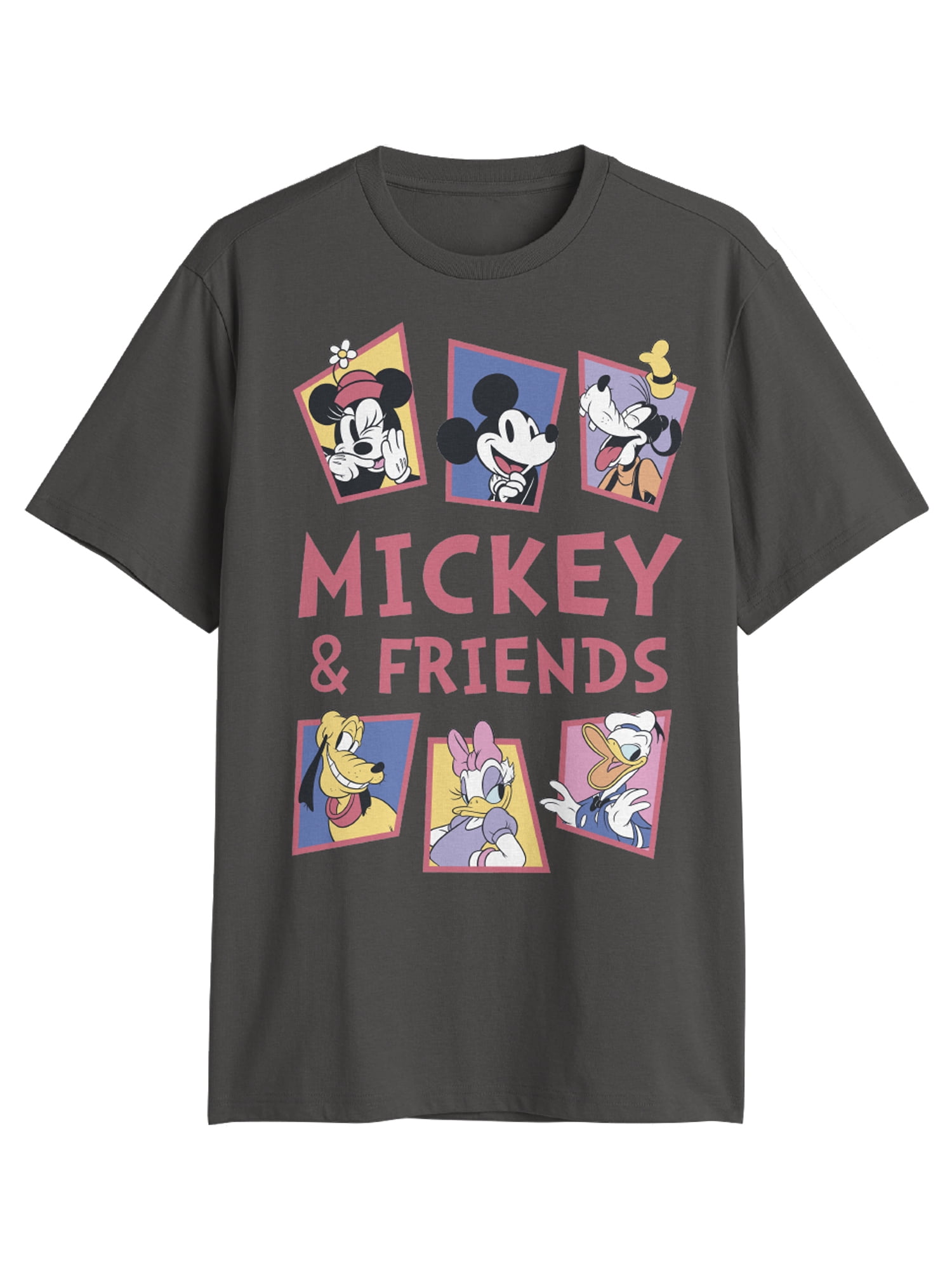 Disney Men's & Big Men's Mickey Mouse & Friends Graphic Tee Shirts, 2-Pack, Sizes S-3XL