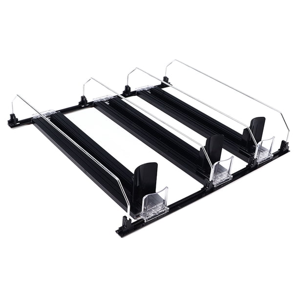 Organizador De Soda De Ancho Ajustable, Organizador De Bebidas De Deslizamiento De Empuje Para El Refrigerador 5 Filas Para El Organizador De Bebidas En Refrigerador
