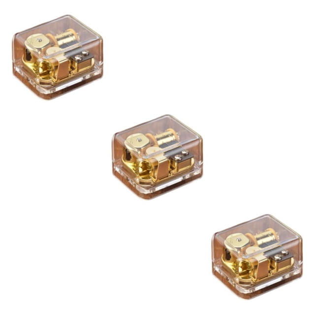 mmirethe Mécanisme à Remonter Acrylique Transparent pour Amis Mémoire 6x5x4cm 3Set