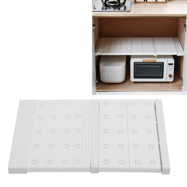 Organisateur d'Étagère à Tension Réglable pour Garde-Robe, Étagère de Rangement Extensible pour Armoire Garde-Robe Placard, Largeur 13,8 Pouces