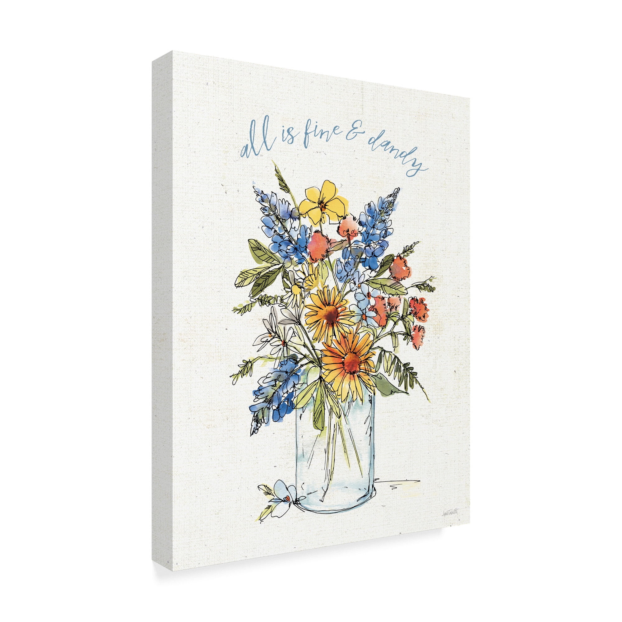 Trademark Fine Art 'Texas Bluebonnet II' Canvas Art by Anne Tavoletti