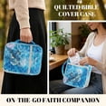 thumbnail image 5 of Yuyamidu Sea Turtle Bible Cover Case for Women Hibiscus Large Quilted Bible Carrying Case with Handles Bibles Study Supplies & Accessories Christian Gifts for Women, Blue, 5 of 8