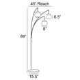 thumbnail image 2 of Lite Source Ls-83702 Ladessa 3 Light 89" Tall Arc Floor Lamp - Nickel, 2 of 4
