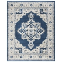 SAFAVIEH Brentwood Salah Oriental Area Rug, Navy/Creme, 8' x 10'