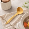 thumbnail image 5 of Silicone Soup Ladle, Long Handle Heat-Resistant Nonstick, Cookware Kitchen Serving Spoon Stew Cooking Tool, Yellow, 5 of 5