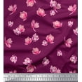 thumbnail image 1 of Soimoi Polyester Crepe Fabric Magnolia Floral Print Fabric by The Yard 42 Inch Wide, 1 of 3