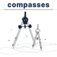 thumbnail image 2 of Circle Drawing Tool, Precision Geometry Compass With Universal Adapter For Students And Professionals, Drafting Kits With Protective Case, 2 of 4