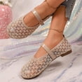 thumbnail image 5 of WAVSUF Ballet Flats for Womens, Breathable Mesh Closed Toe Wide Width Summer Dressy Office Shoes Khaki 6, 5 of 9