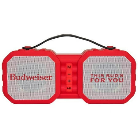 Budweiser 835122 Waterproof Rugged Bluetooth Phone Holder Speaker