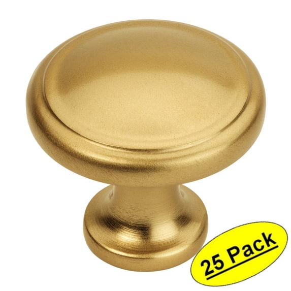 Cosmas 5982GC Gold Champagne Cabinet Hardware Round Knob - 1-1/8" Diameter - 25 Pack