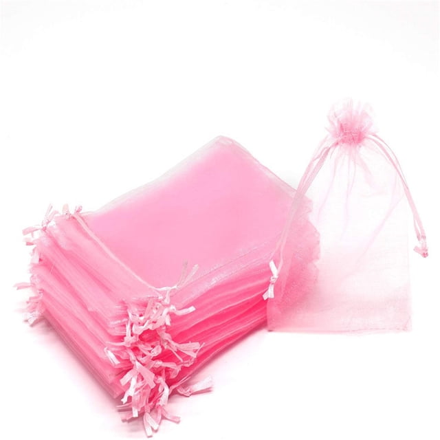 Nvzi 100 bolsas protectoras para fresas, uvas y frutas, a prueba de pájaros y moscas de la fruta, control de plagas de jardín, bolsa de malla rosa, bolsa de plantación, 3.94 * 5.9 pulgadas