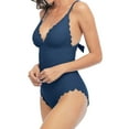 thumbnail image 2 of Anferry Women's Scalloped One-Piece Swimsuit Monokini Swimwear, 2 of 6