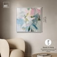 thumbnail image 5 of Elegant Green Abstract Canvas Modern Colorful Art by Art Remedy, White Frame, 30" x 30", 5 of 7