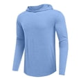 thumbnail image 4 of Bovxnpu Mens Long Sleeve Shirts Casual T Shirts Pullover Hooded Quickly Dry Soft Pullover Tops, 4 of 5