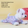 thumbnail image 4 of Dog Pajama Snowflake Soft Material Stretchable Dog Pajamas Pet Pjs for Fall Winter, 4 of 7